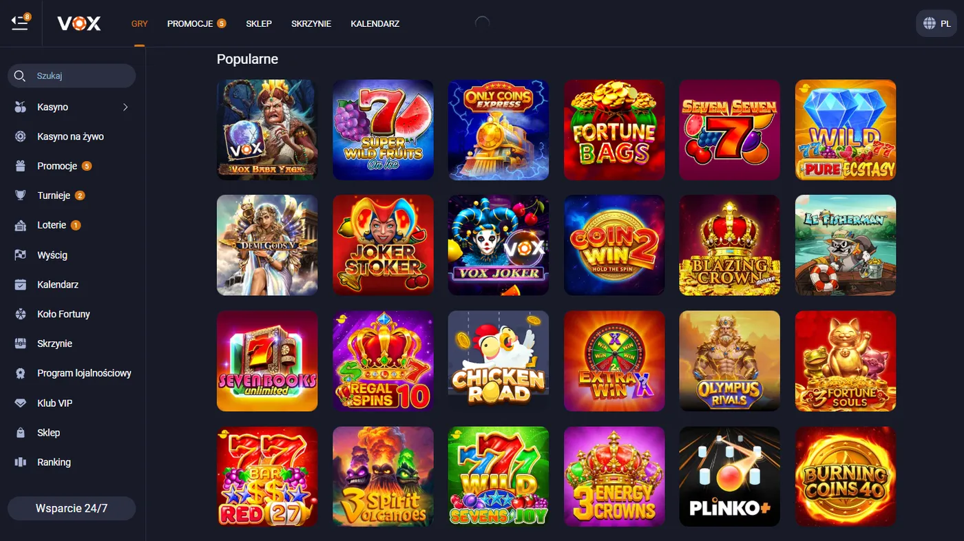 Casino Vox PL – Gry, automaty i kasyno na żywo